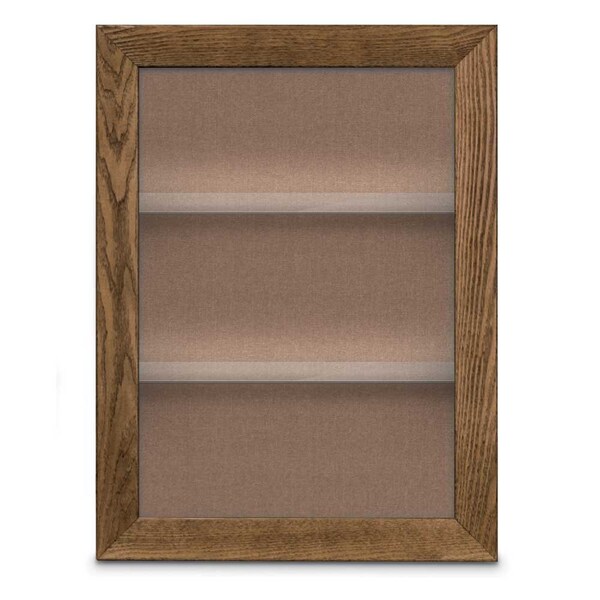 Outdoor Enclosed Combo Board, 42"x32", Black Frame/Green & Buff